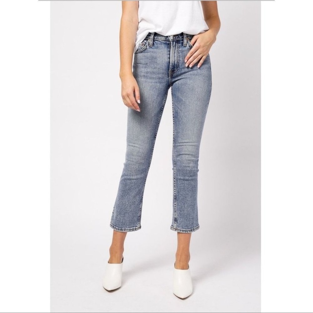 RE/DONE Comfort Stretch Mid Rise Kick Flare Jeans - Mid 90s Size 30